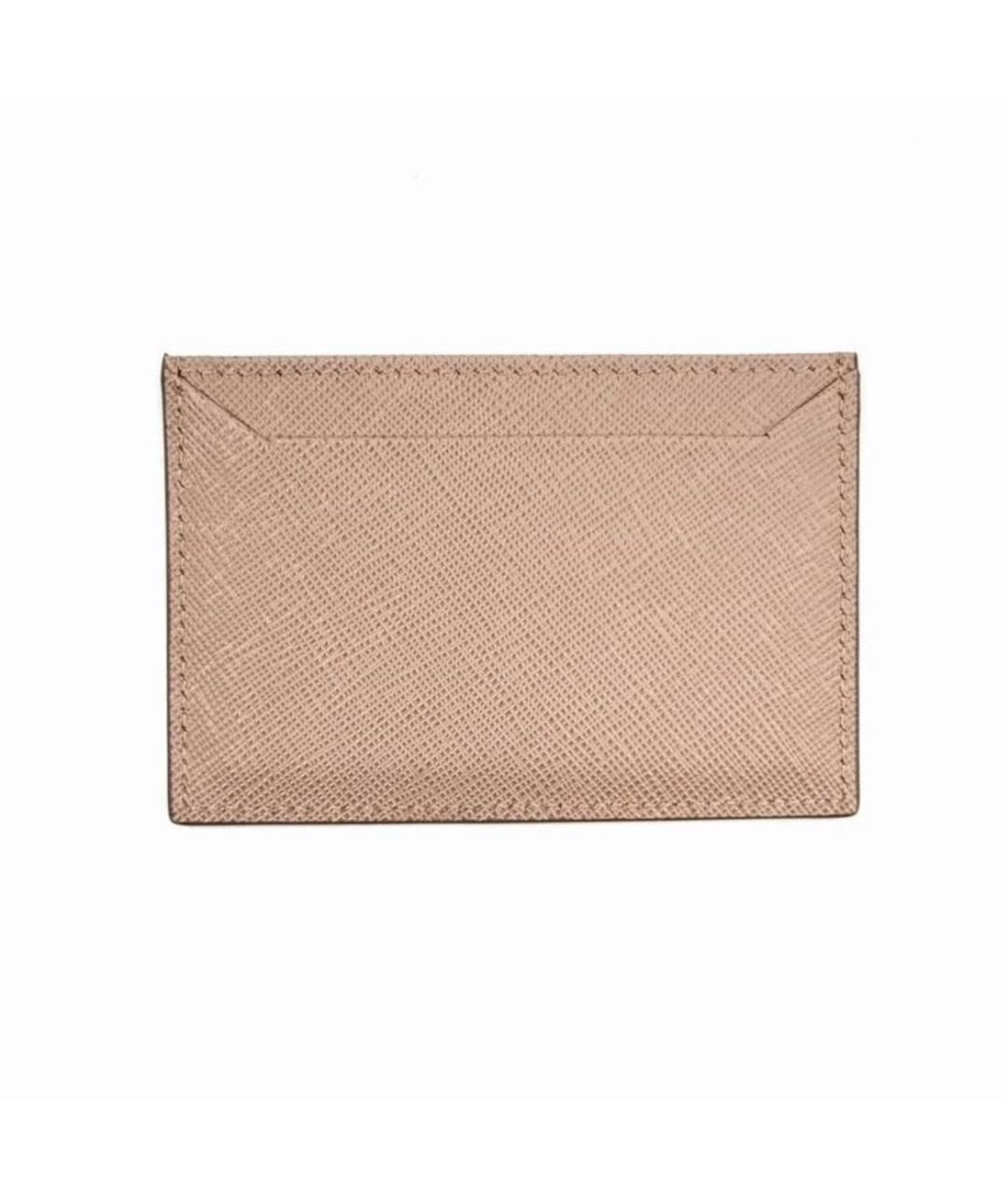 PRADA Бежевый кожаный кардхолдер, фото 4