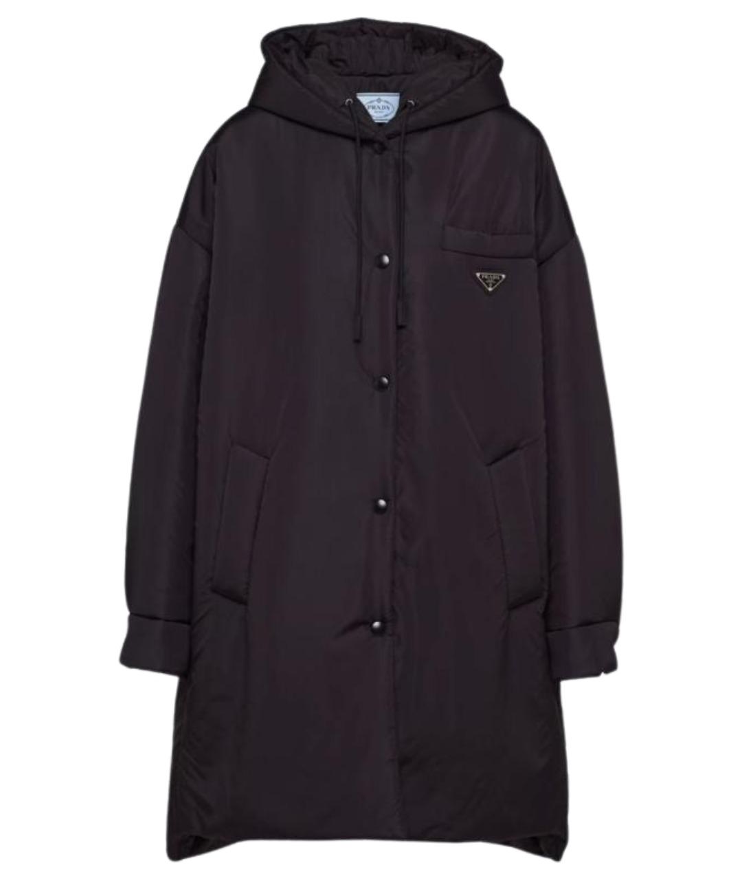 PRADA Черный синтетический пуховик, фото 1