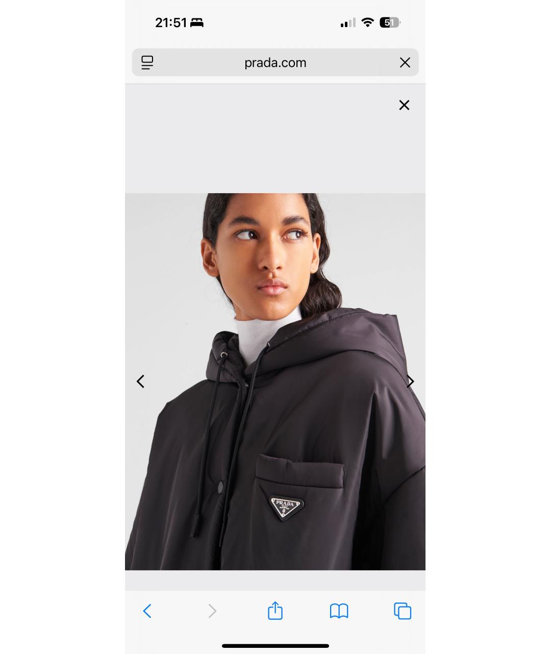 PRADA Черный синтетический пуховик, фото 4