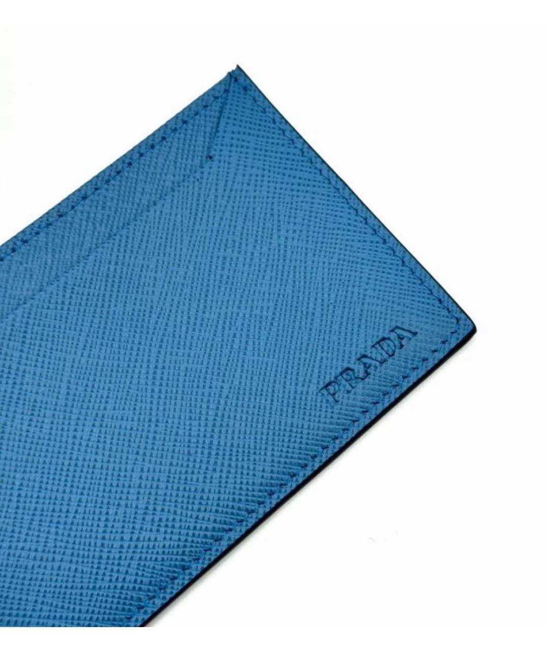 PRADA Синий кожаный кардхолдер, фото 2