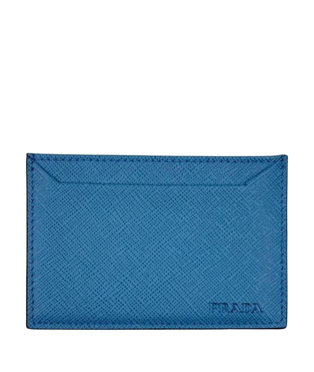 PRADA Синий кожаный кардхолдер, фото 1