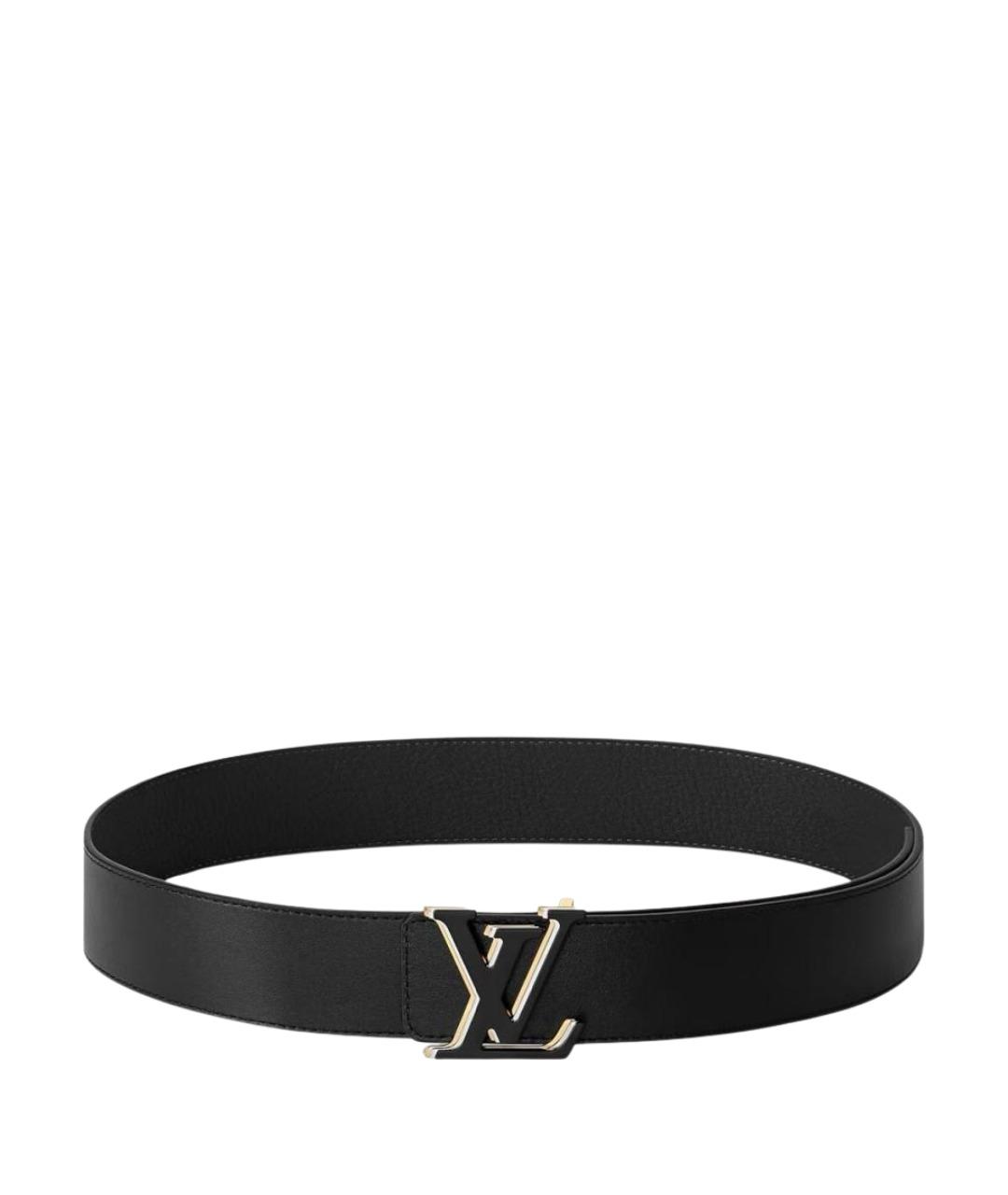 LOUIS VUITTON Черный кожаный ремень, фото 1