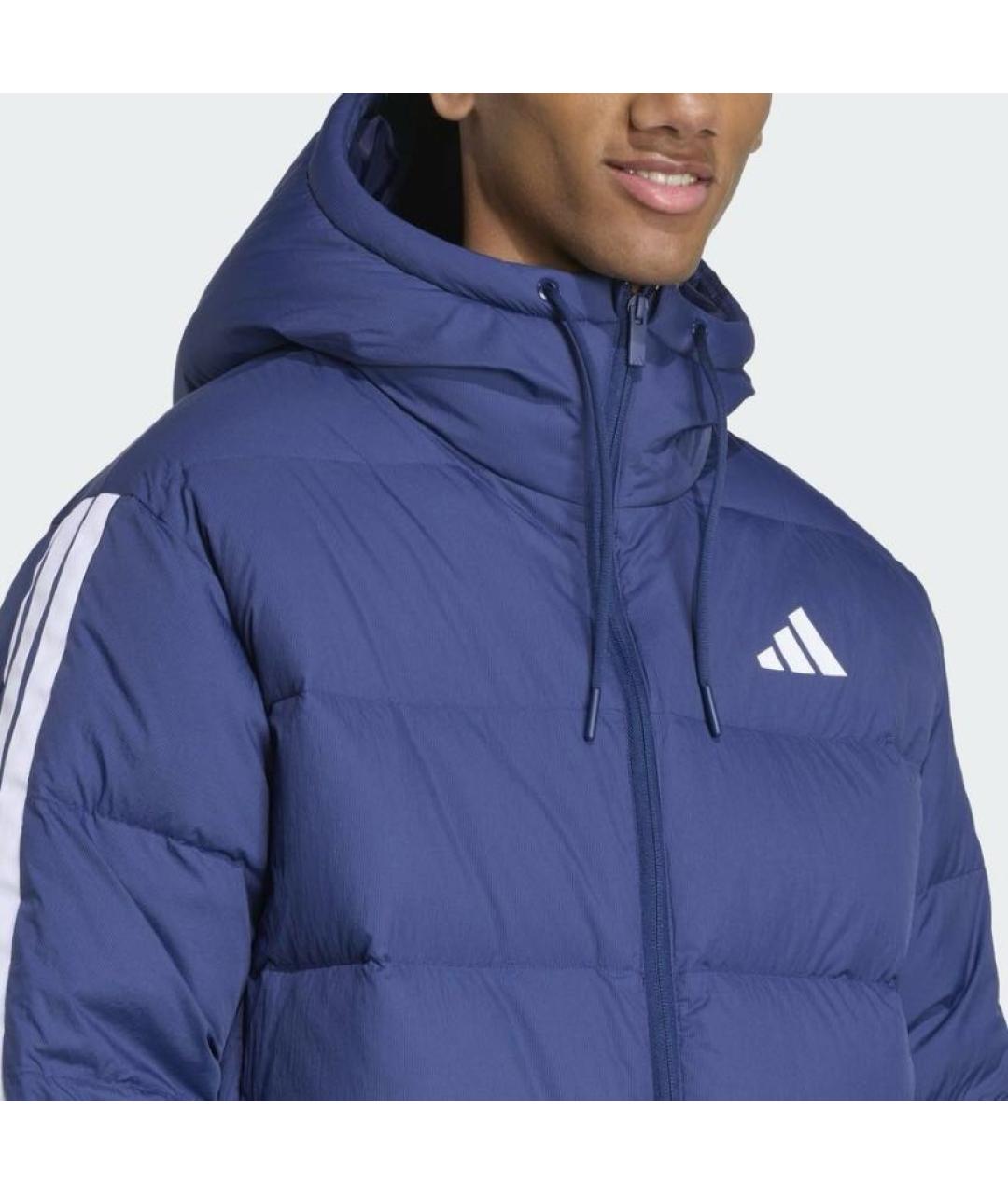 ADIDAS Синяя полиамидовая куртка, фото 5