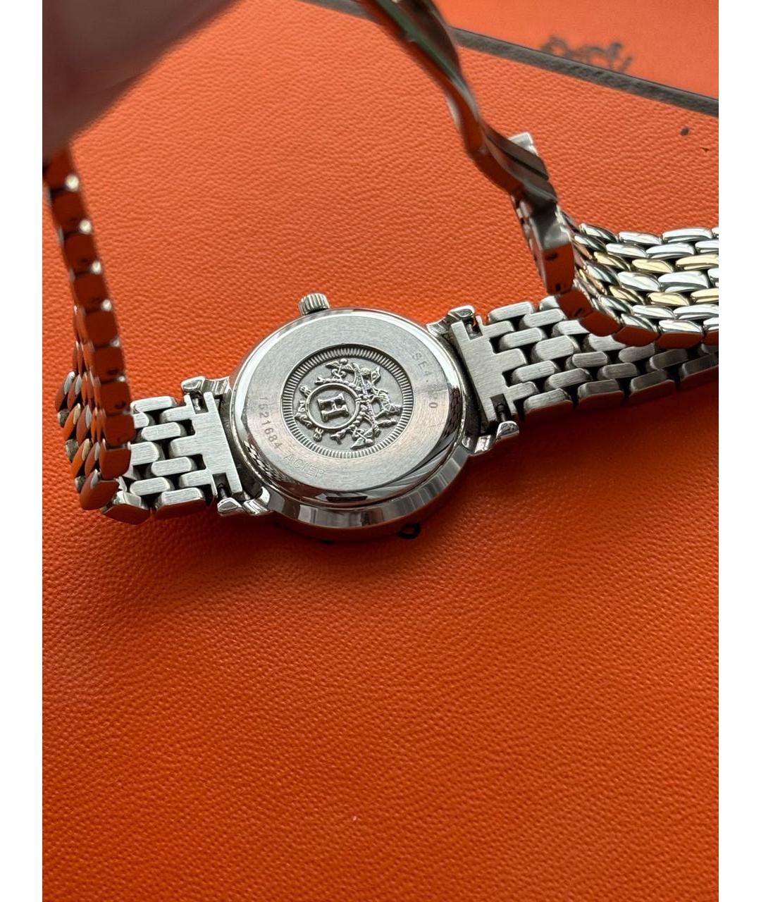 HERMES Серебряные стальные часы, фото 6