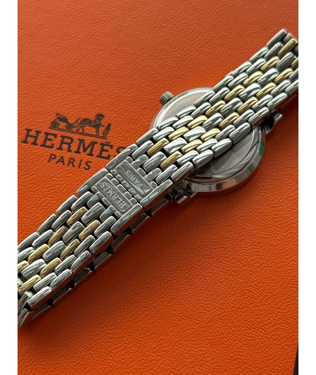 HERMES Серебряные стальные часы, фото 7