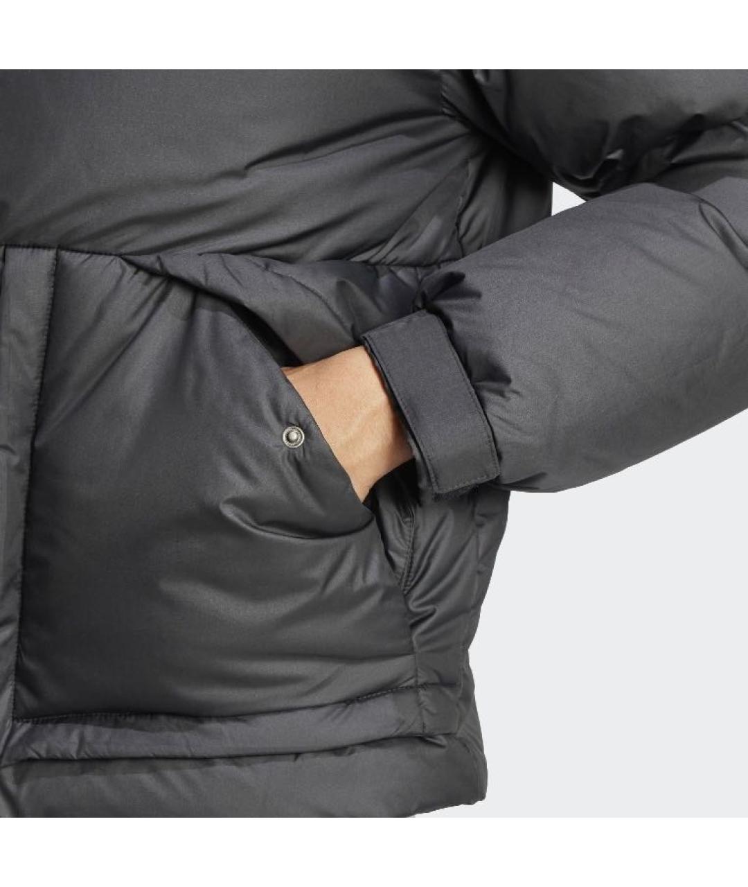 ADIDAS Черный полиэстеровый пуховик, фото 4