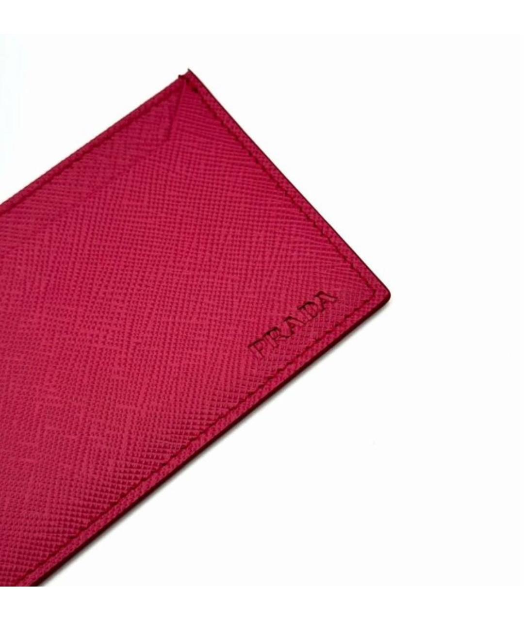 PRADA Розовый кожаный кардхолдер, фото 3
