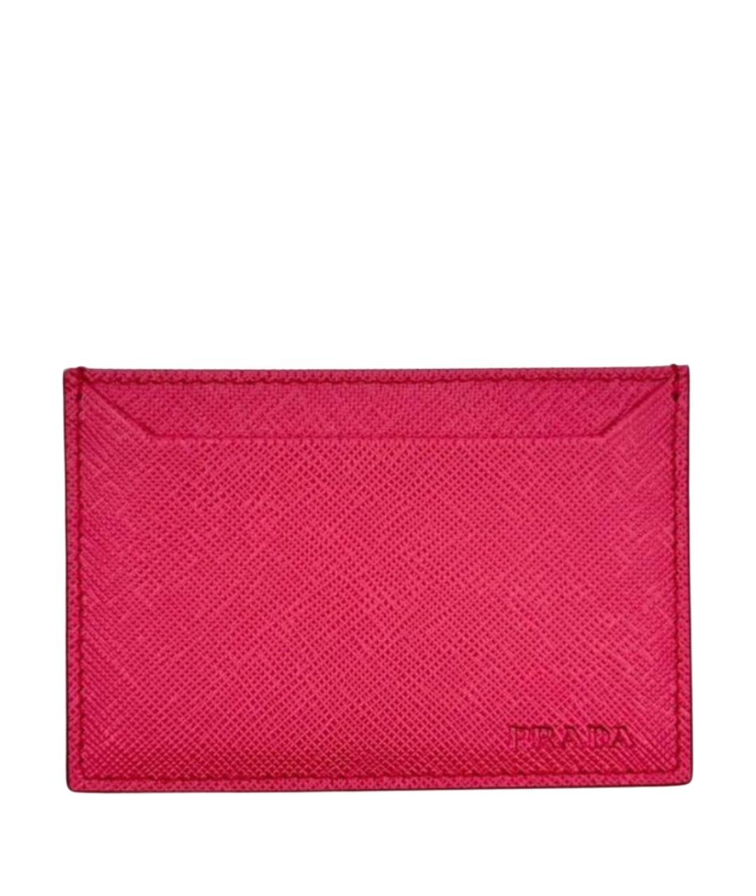 PRADA Розовый кожаный кардхолдер, фото 1