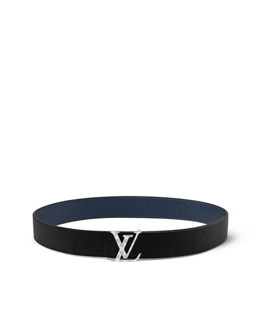 LOUIS VUITTON Черный кожаный ремень, фото 4