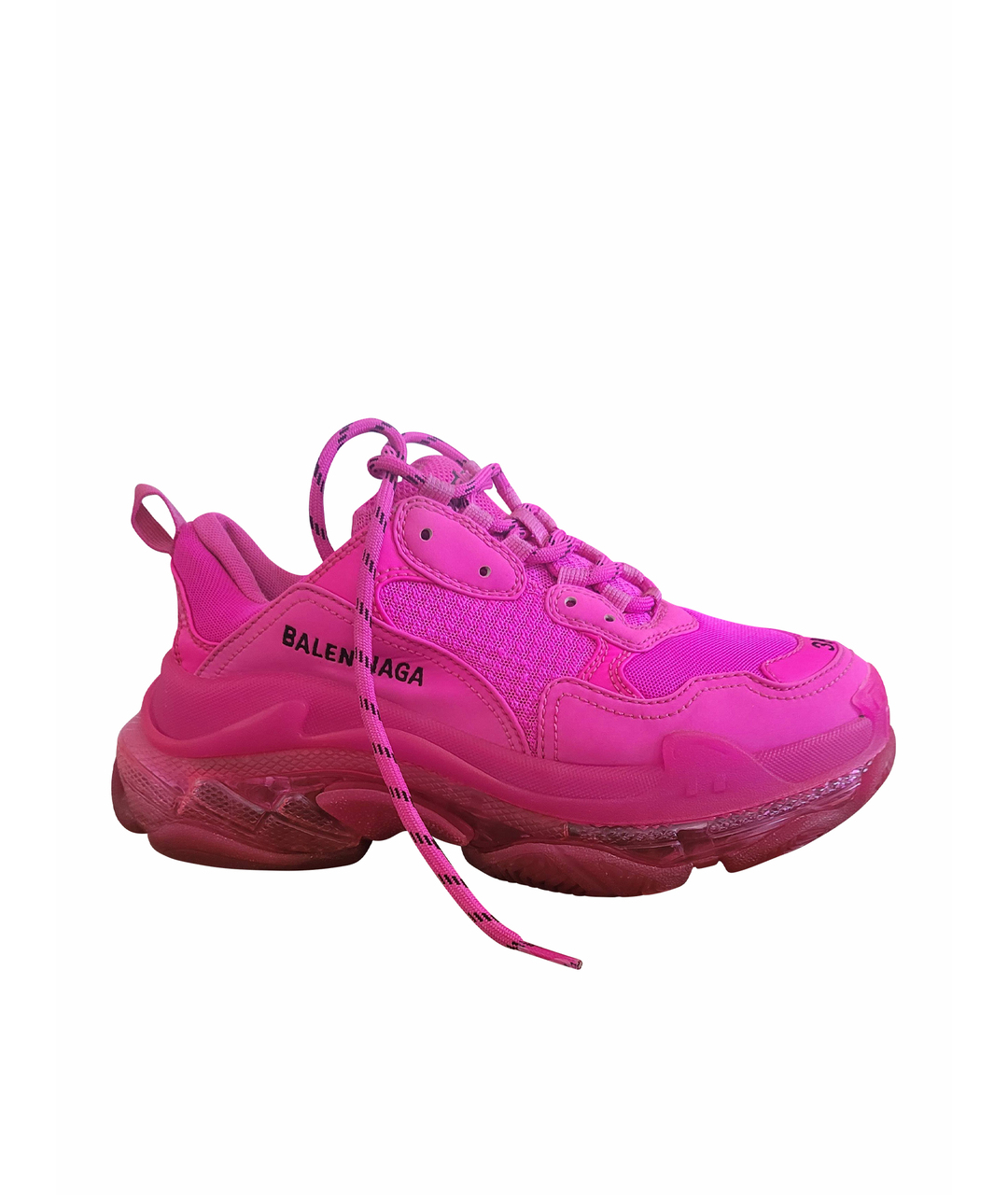 BALENCIAGA Розовые текстильные кроссовки, фото 1