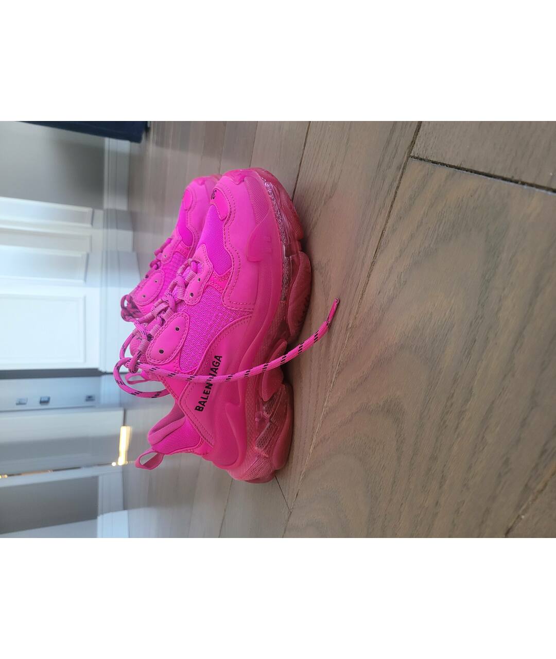 BALENCIAGA Розовые текстильные кроссовки, фото 5