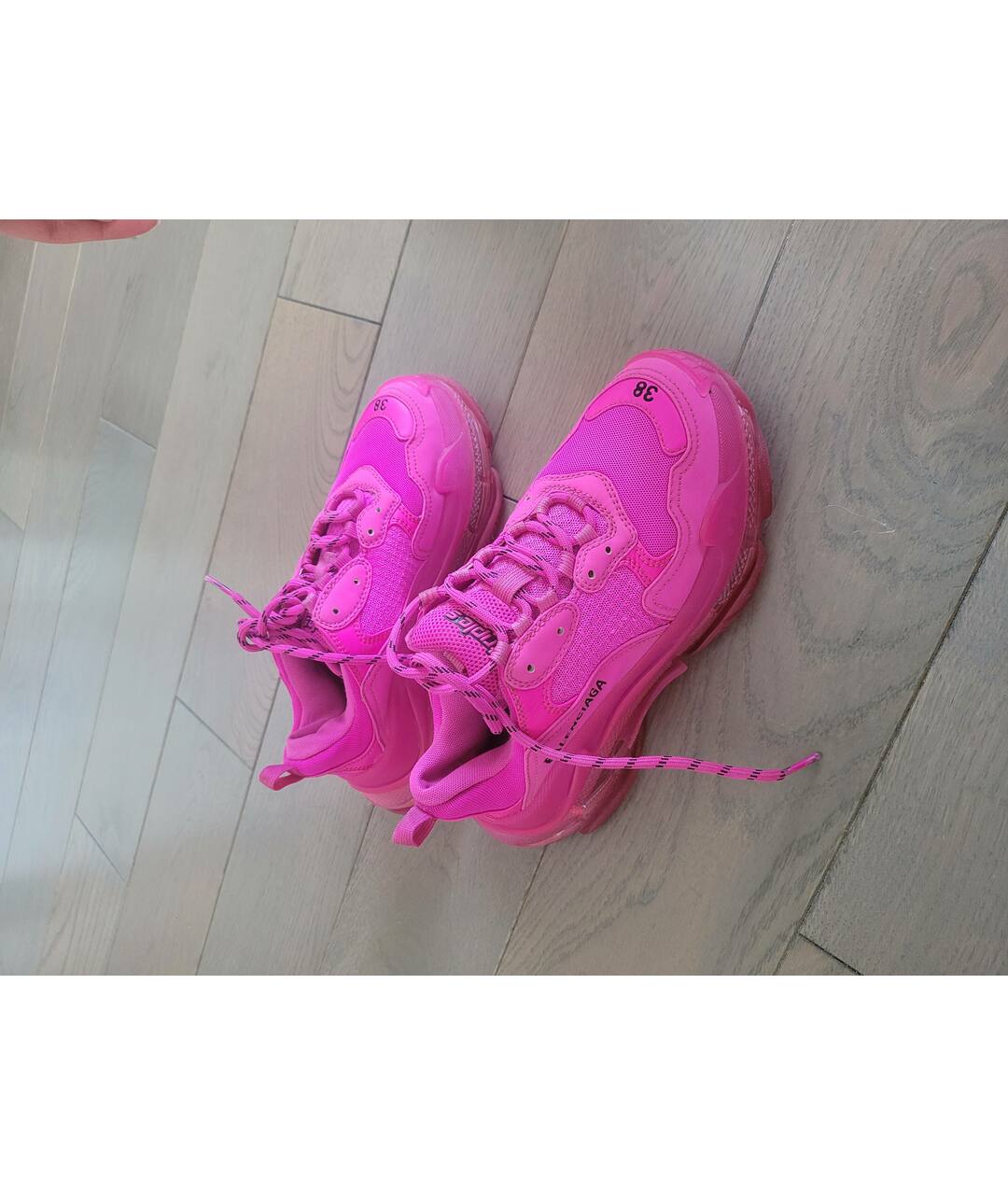 BALENCIAGA Розовые текстильные кроссовки, фото 3