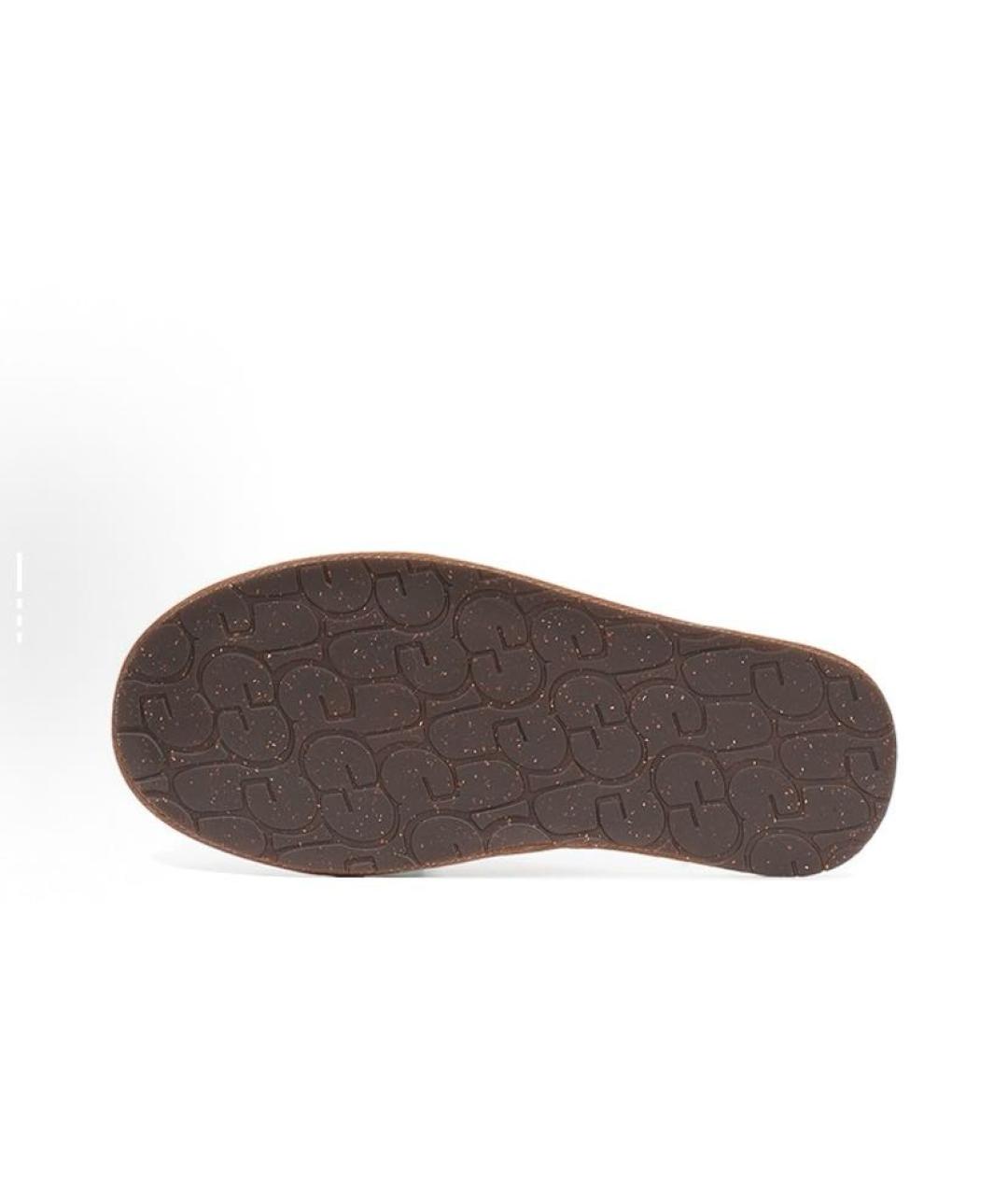 UGG AUSTRALIA Бежевые замшевые шлепанцы, фото 6