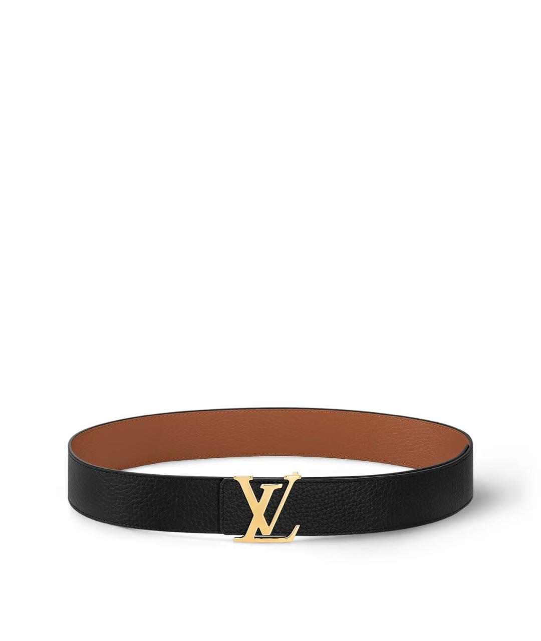 LOUIS VUITTON Черный кожаный ремень, фото 5