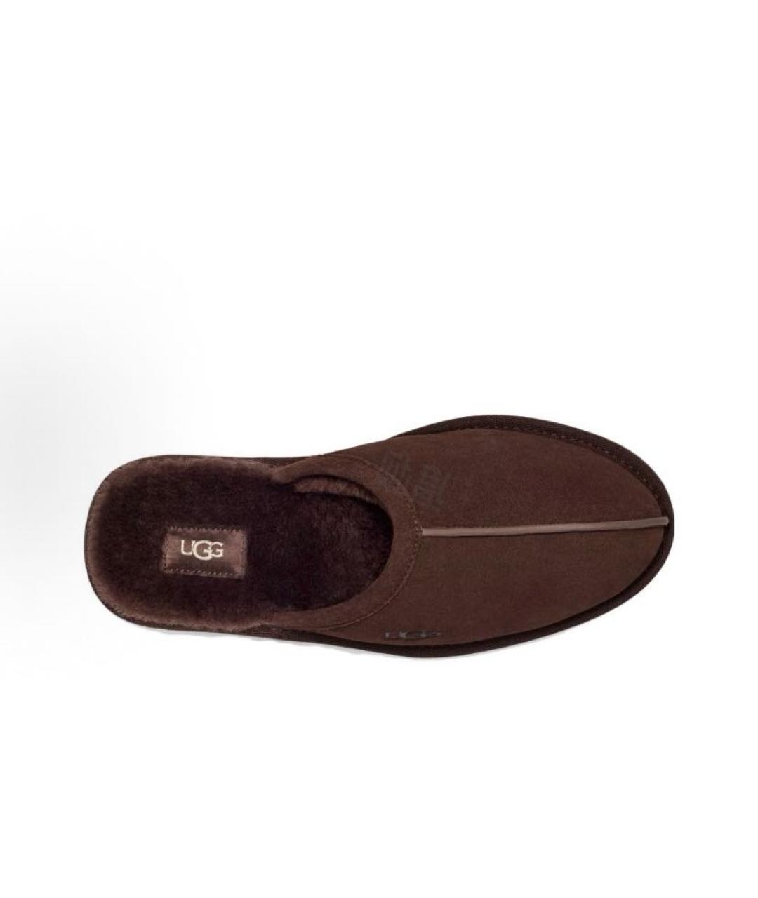 UGG AUSTRALIA Коричневые замшевые шлепанцы, фото 4