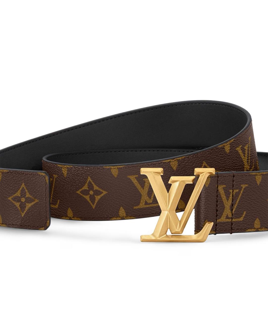 LOUIS VUITTON Коричневый кожаный ремень, фото 2