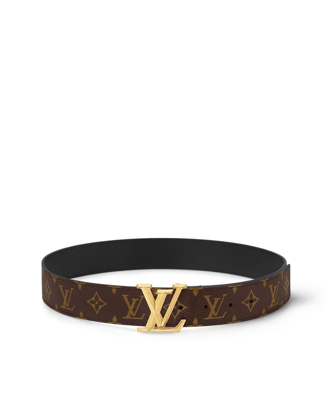 LOUIS VUITTON Коричневый кожаный ремень, фото 4