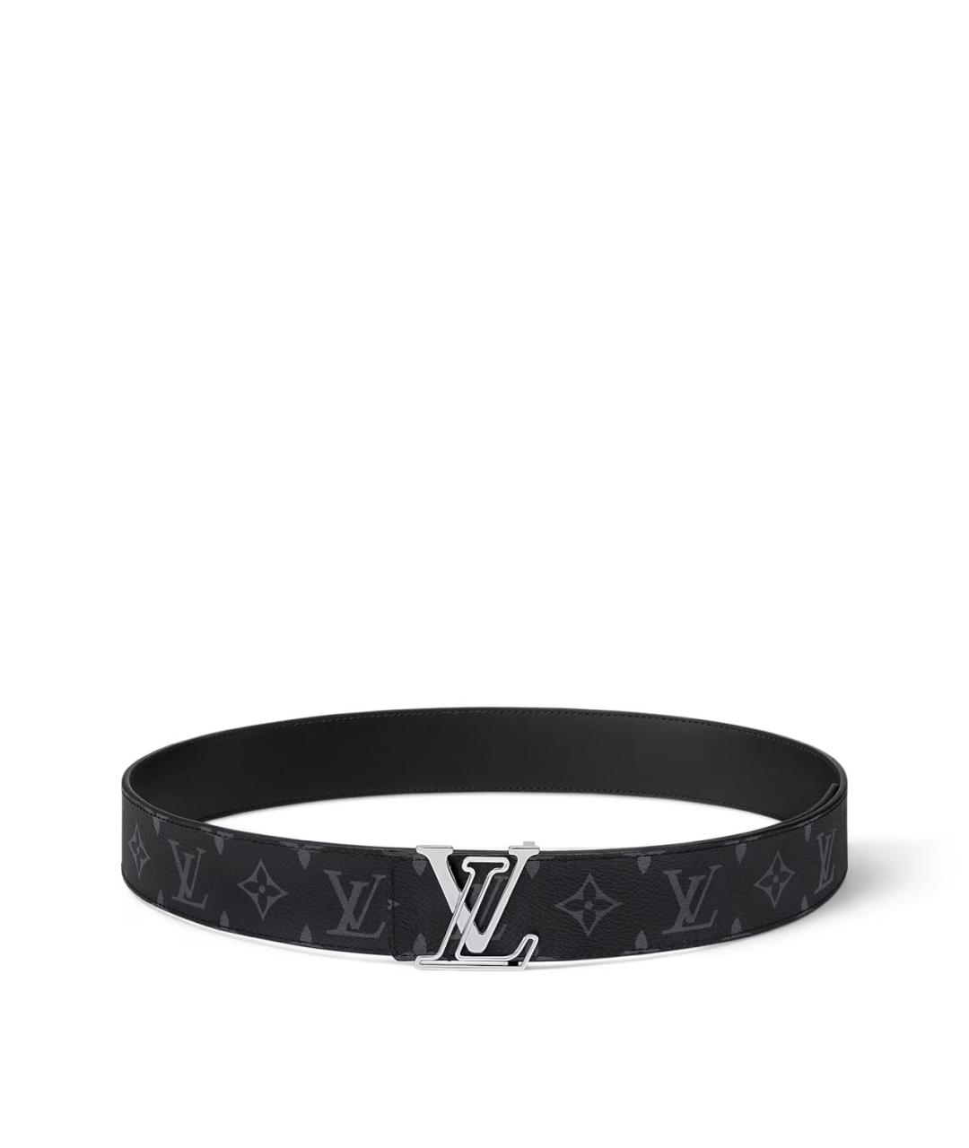 LOUIS VUITTON Черный кожаный ремень, фото 5