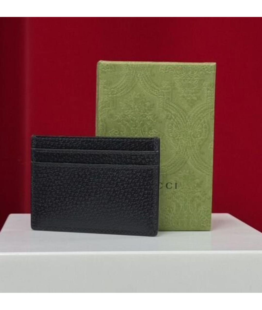 GUCCI Черный кожаный кардхолдер, фото 6