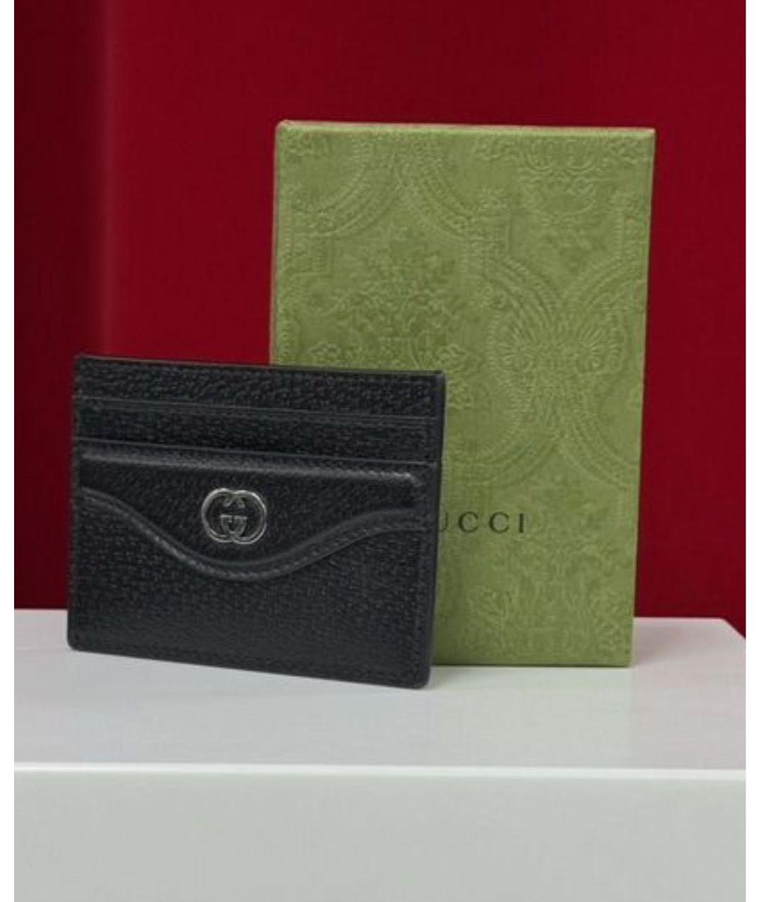 GUCCI Черный кожаный кардхолдер, фото 7