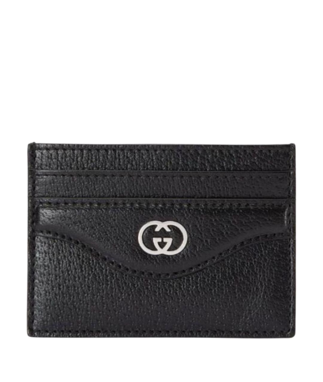 GUCCI Черный кожаный кардхолдер, фото 1