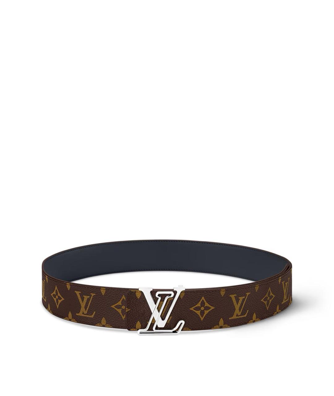 LOUIS VUITTON Коричневый кожаный ремень, фото 6