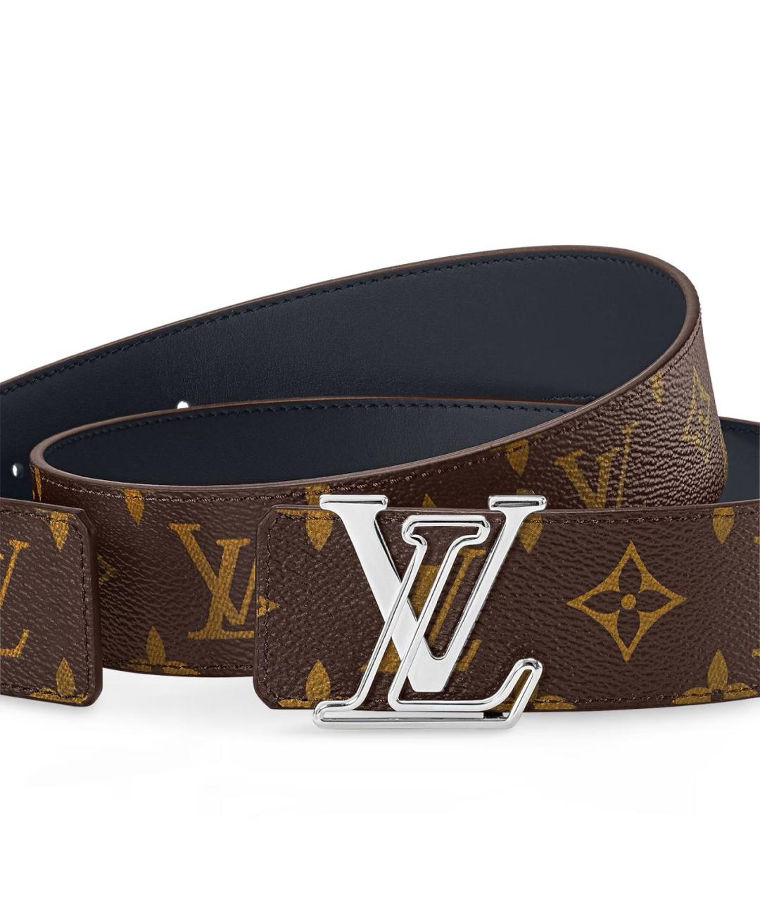 LOUIS VUITTON Коричневый кожаный ремень, фото 2