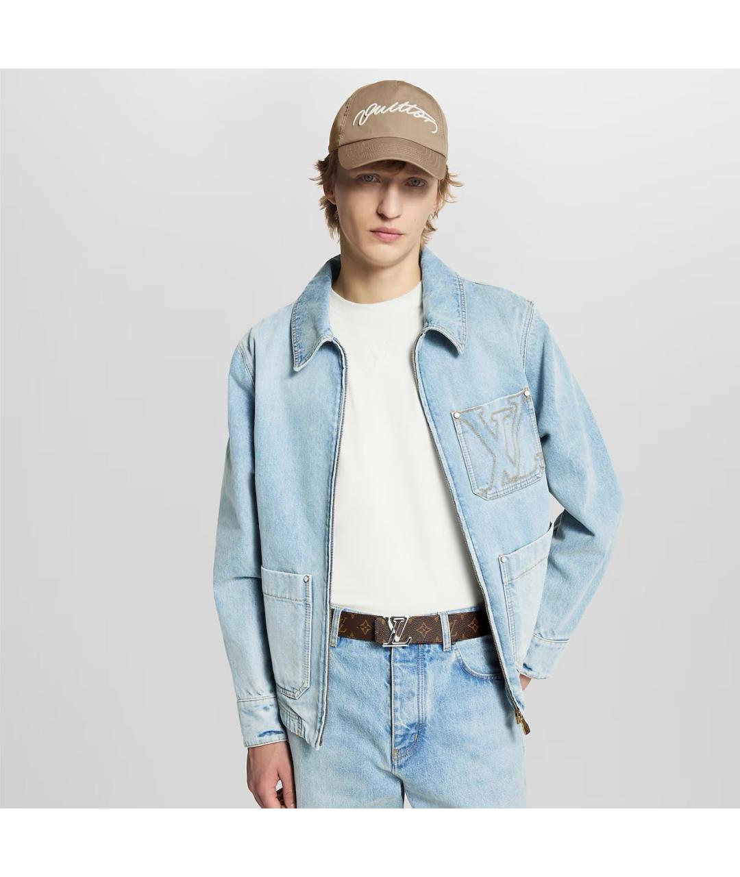 LOUIS VUITTON Коричневый кожаный ремень, фото 5