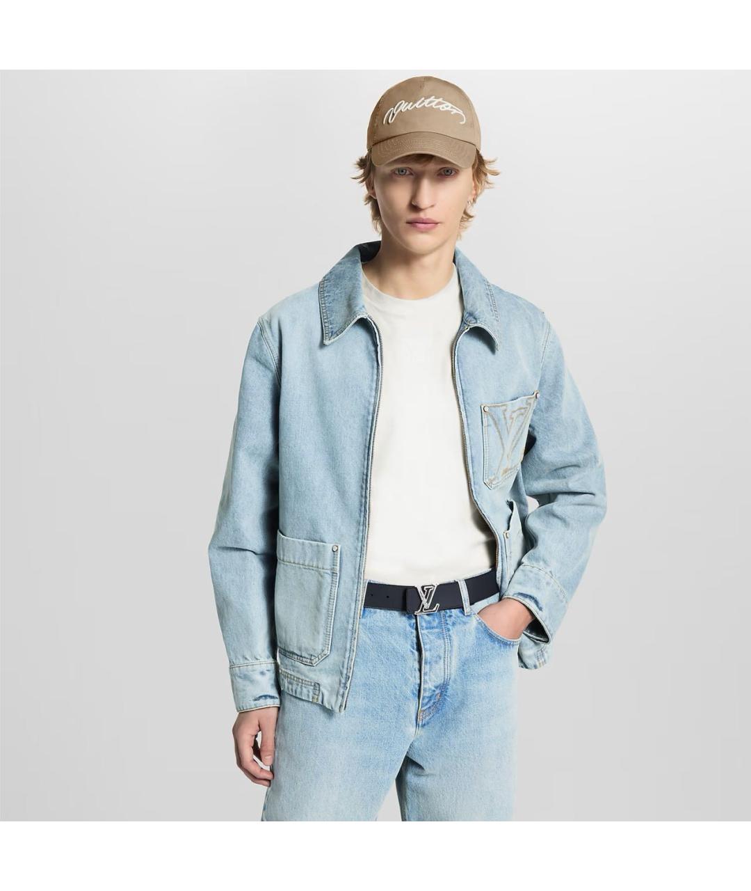 LOUIS VUITTON Коричневый кожаный ремень, фото 4