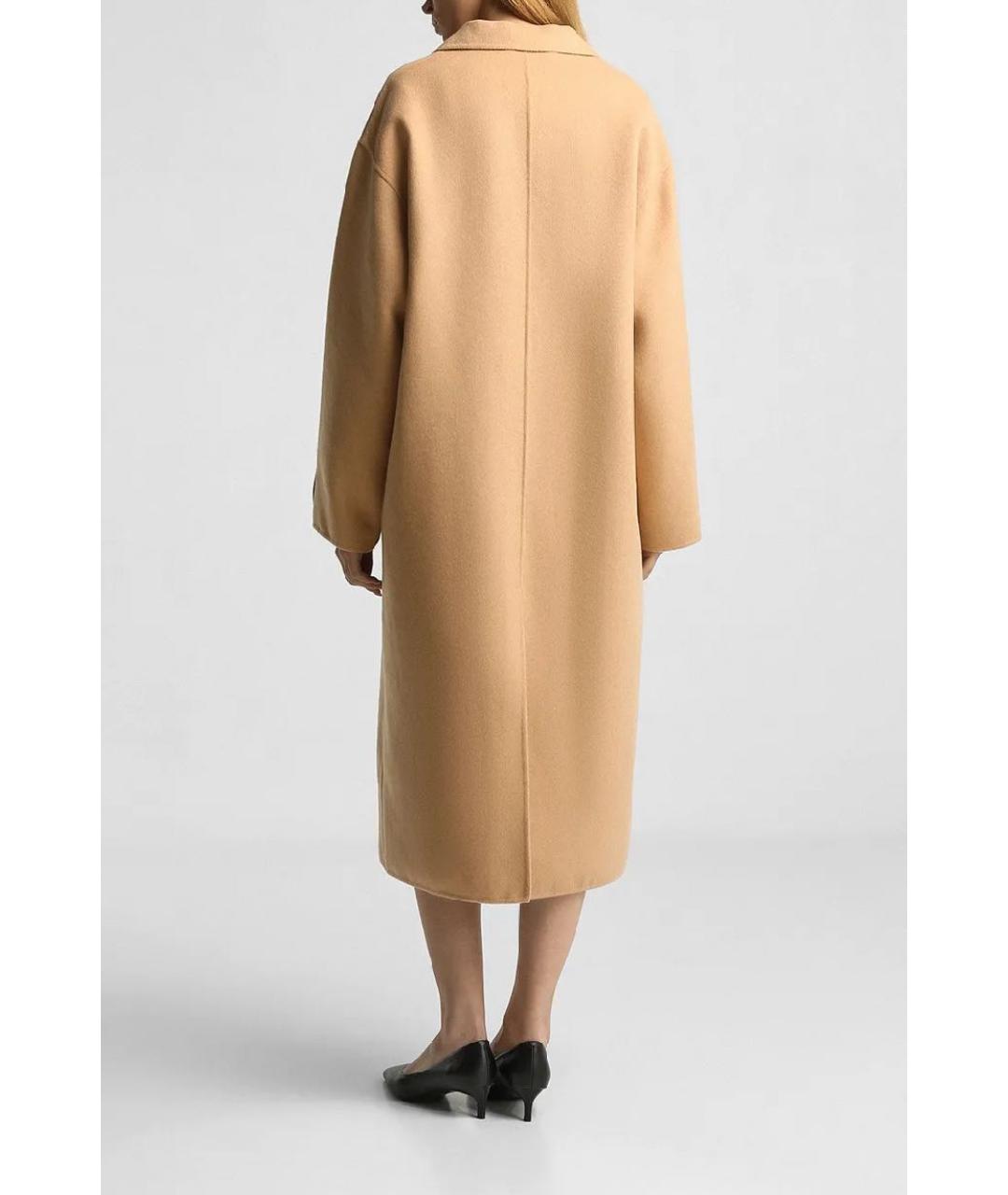 HUGO Бежевое шерстяное пальто, фото 2