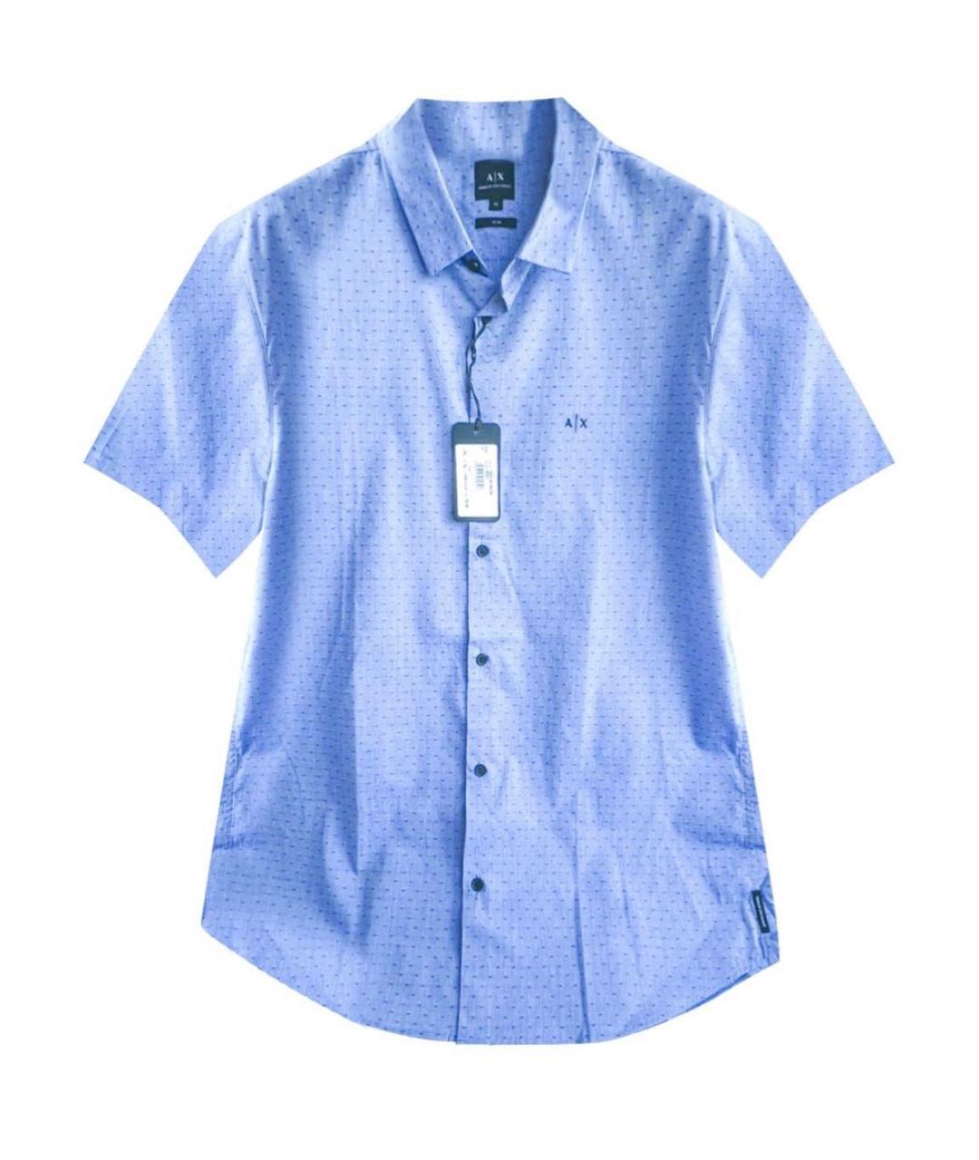 ARMANI EXCHANGE Синяя хлопковая кэжуал рубашка, фото 1