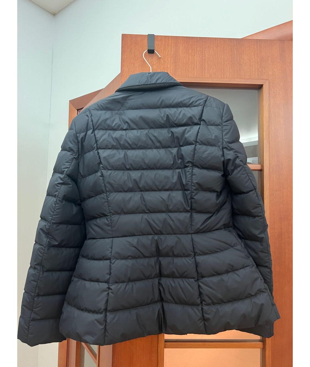 MONCLER Черный полиэстеровый пуховик, фото 2