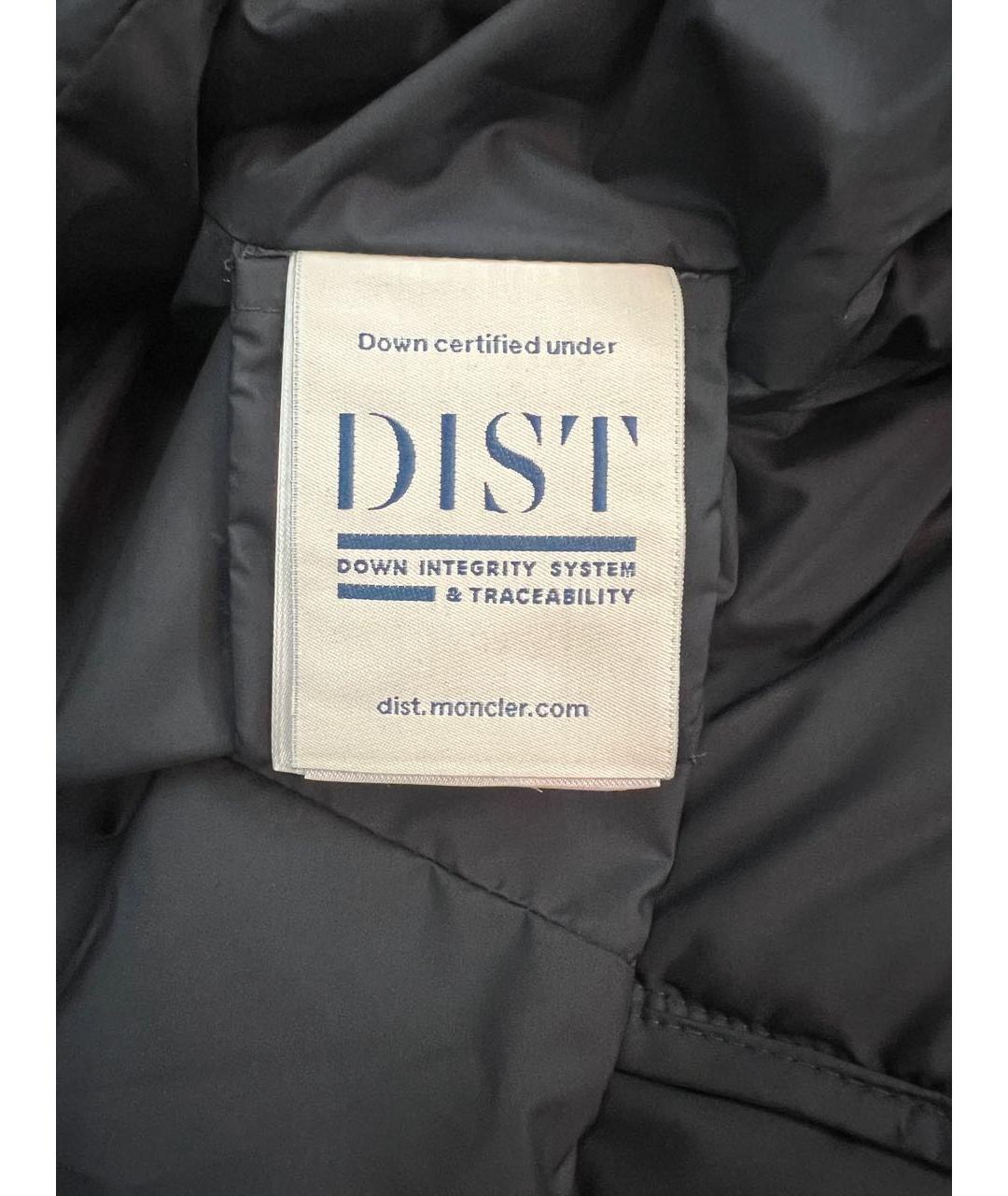 MONCLER Черный полиэстеровый пуховик, фото 8