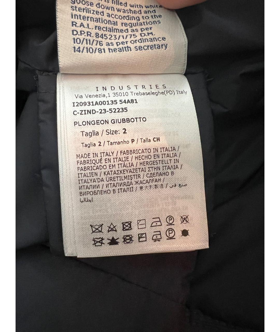 MONCLER Черный полиэстеровый пуховик, фото 6