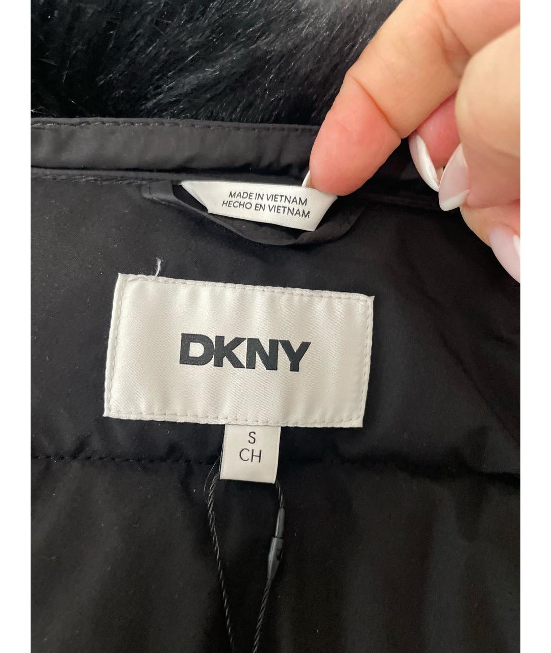 DKNY Черная полиэстеровая куртка, фото 6