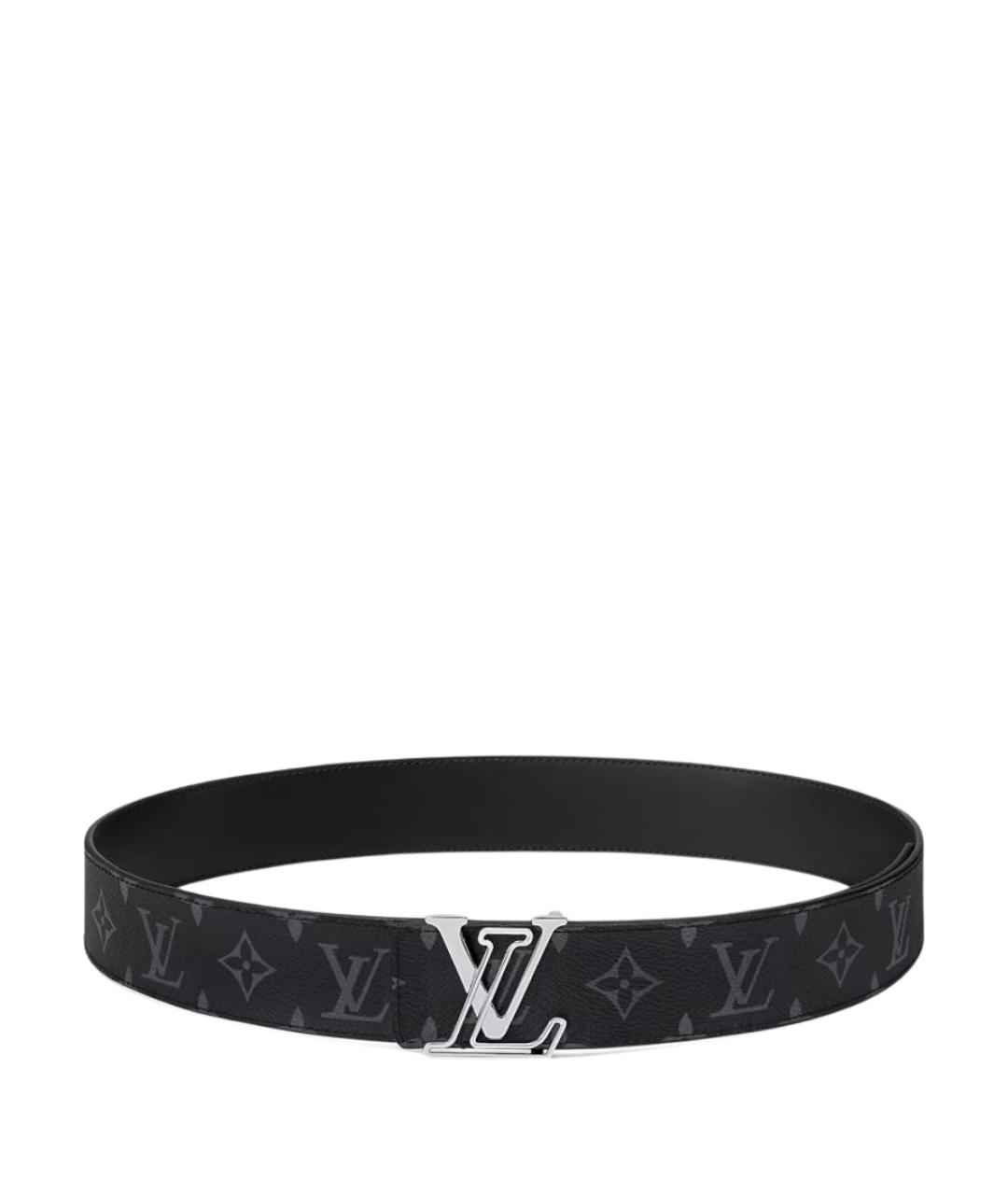 LOUIS VUITTON Черный кожаный ремень, фото 1