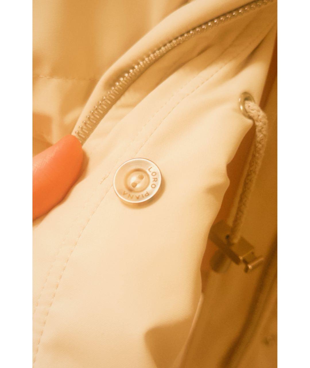 LORO PIANA Бежевая полиэстеровая куртка, фото 7