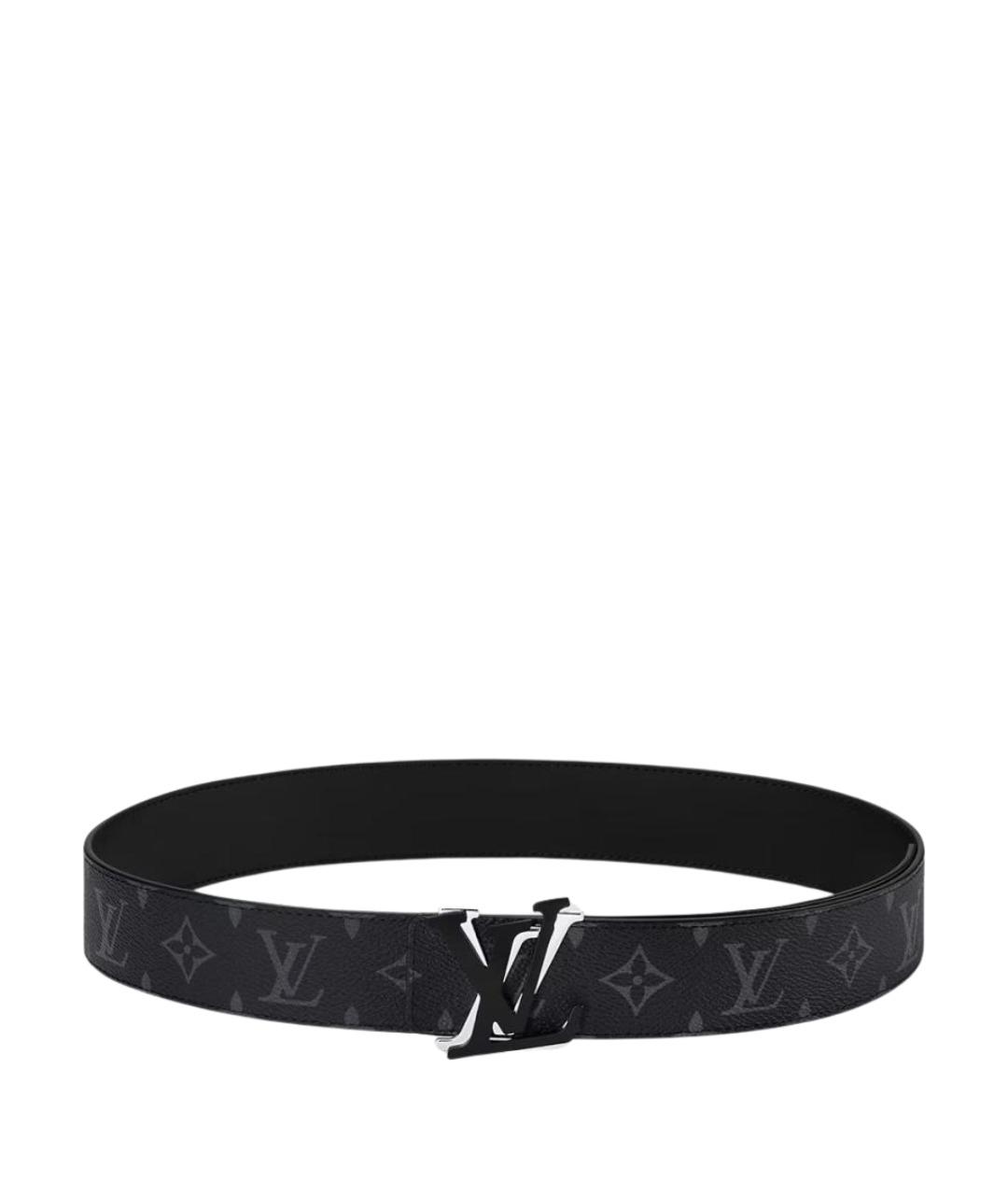 LOUIS VUITTON Черный кожаный ремень, фото 1