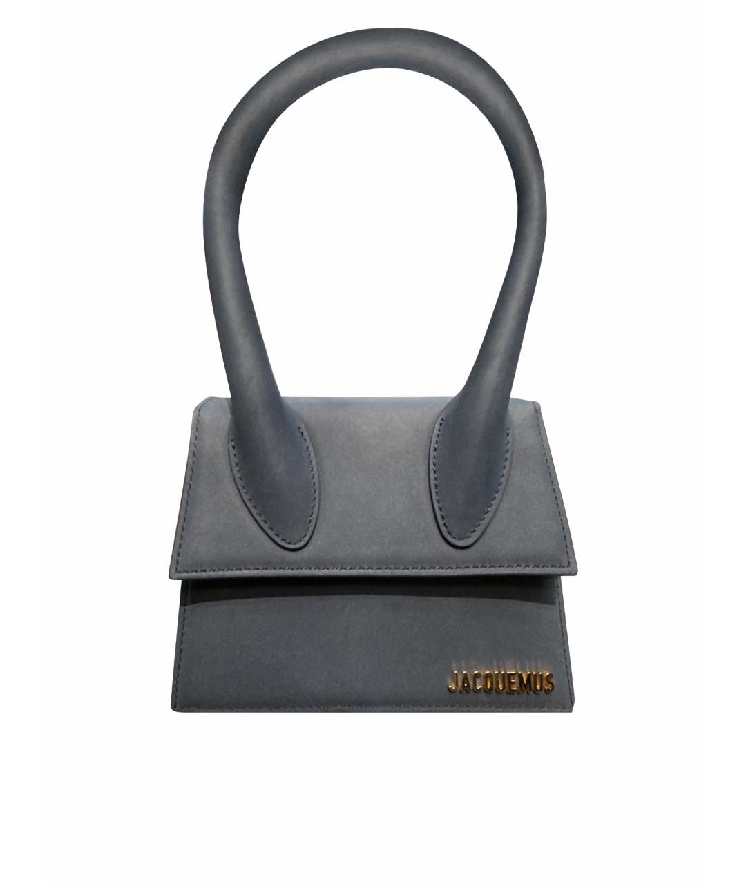 JACQUEMUS Синяя замшевая сумка через плечо, фото 1