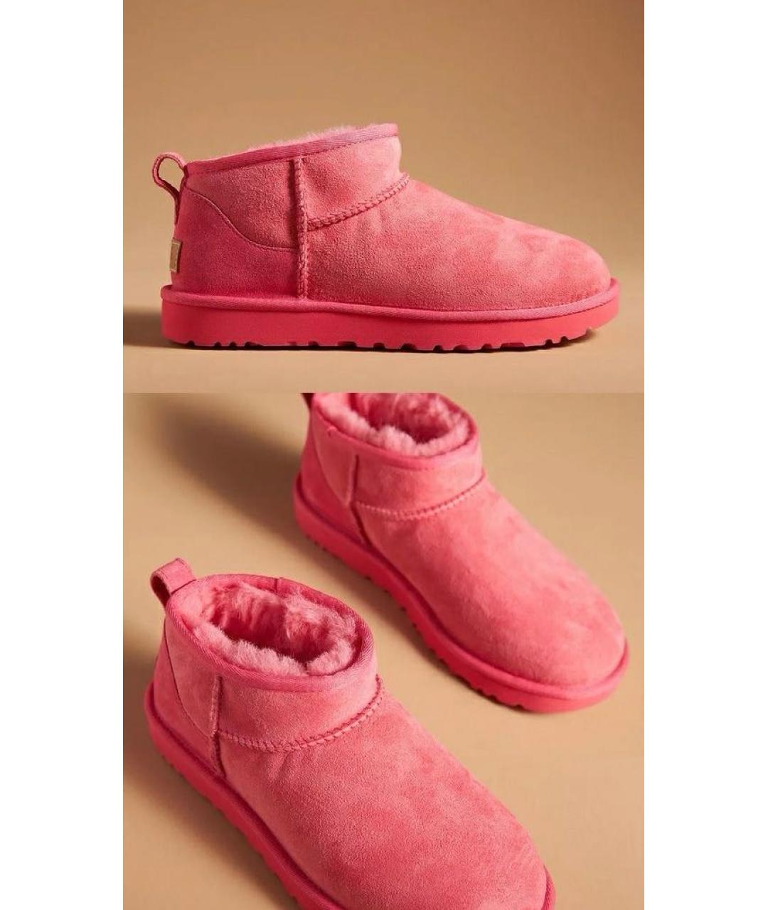 UGG AUSTRALIA Коралловые замшевые ботинки, фото 7