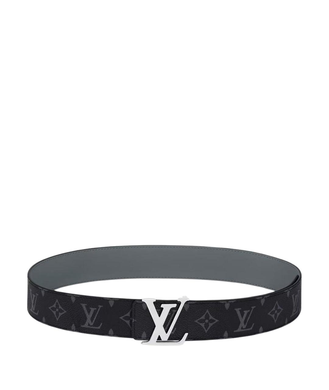 LOUIS VUITTON Черный кожаный ремень, фото 1