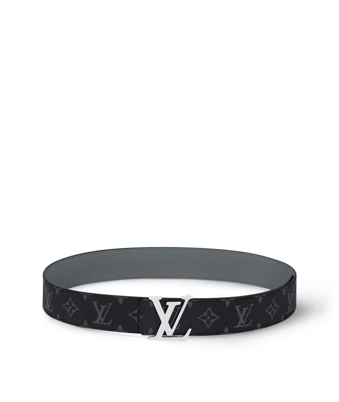 LOUIS VUITTON Черный кожаный ремень, фото 4
