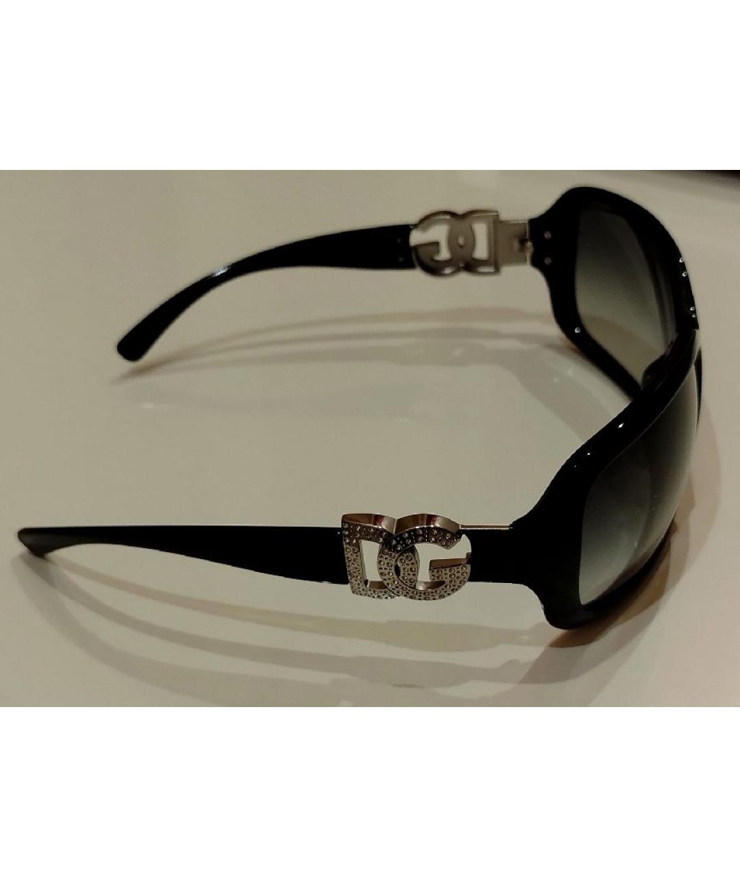 DOLCE&GABBANA Черные пластиковые солнцезащитные очки, фото 2