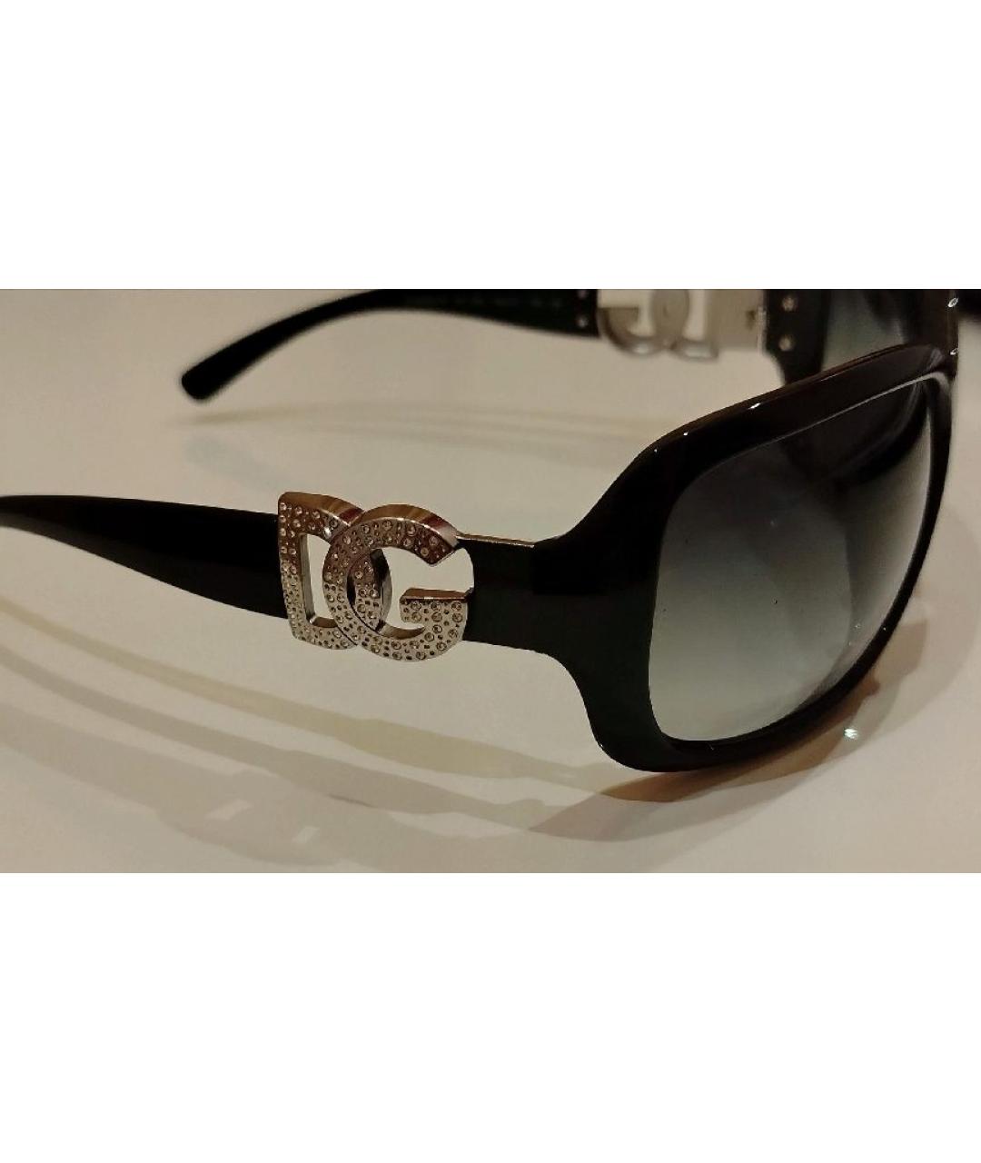 DOLCE&GABBANA Черные пластиковые солнцезащитные очки, фото 3