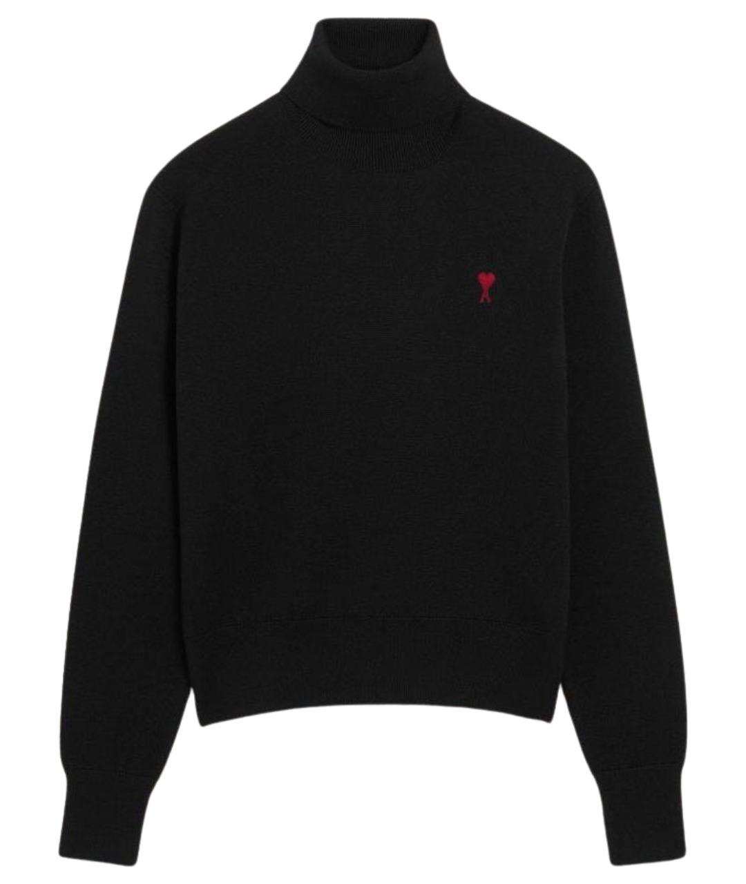 AMI ALEXANDRE MATTIUSSI Черный шерстяной джемпер / свитер, фото 1