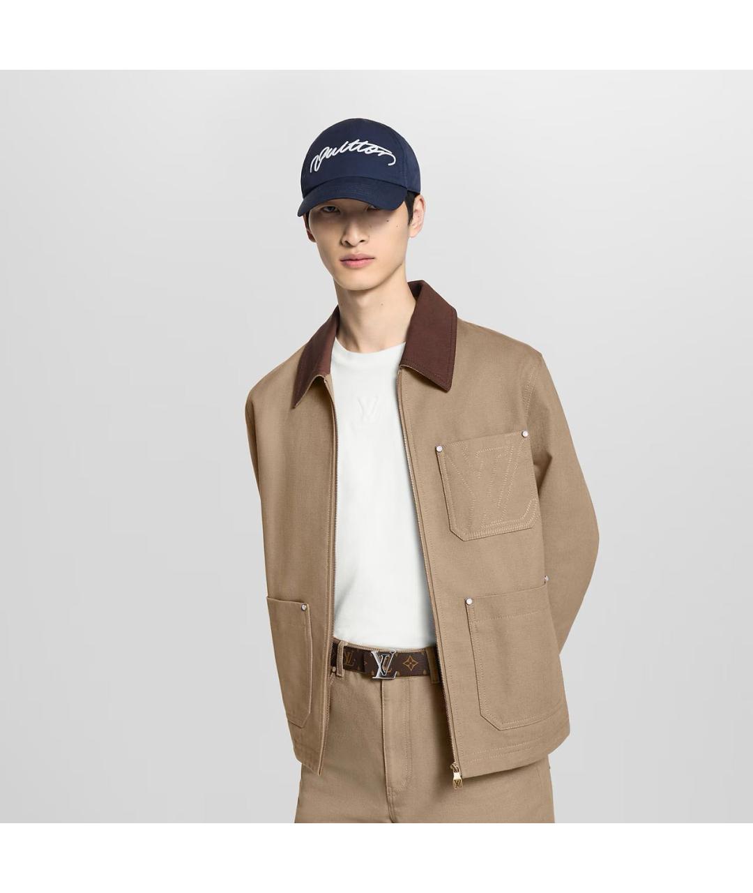 LOUIS VUITTON Черный кожаный ремень, фото 4