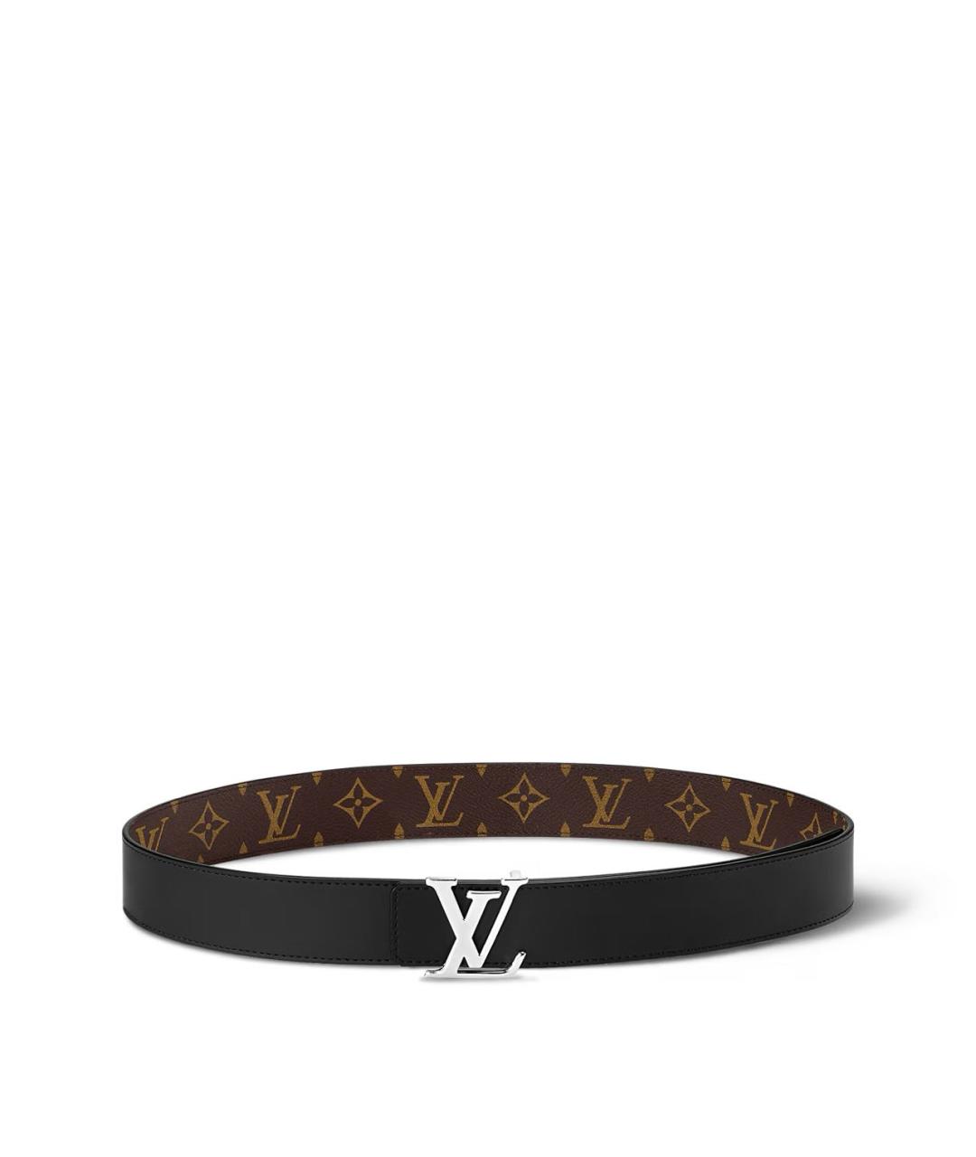 LOUIS VUITTON Черный кожаный ремень, фото 5