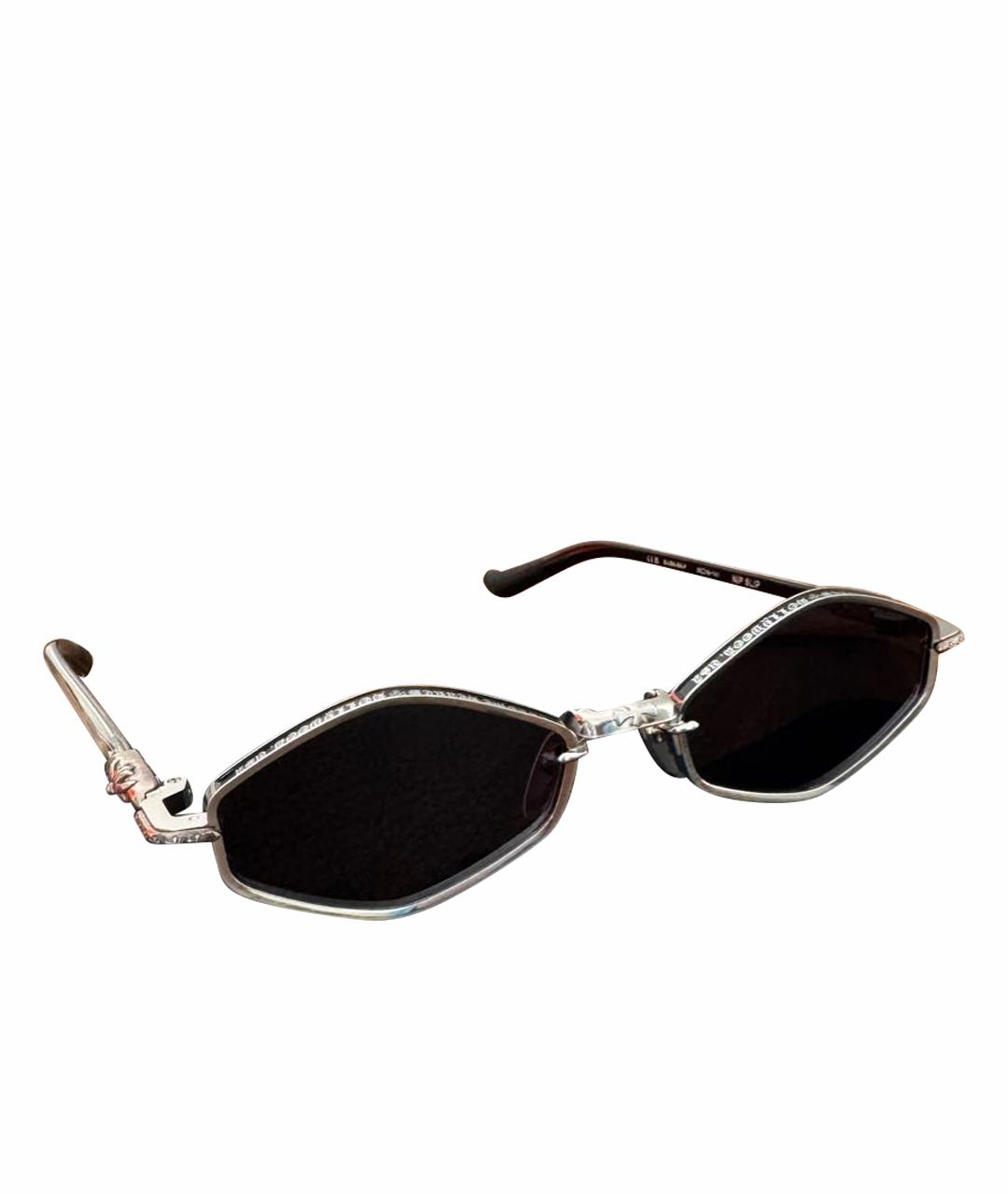 CHROME HEARTS Черные металлические солнцезащитные очки, фото 1