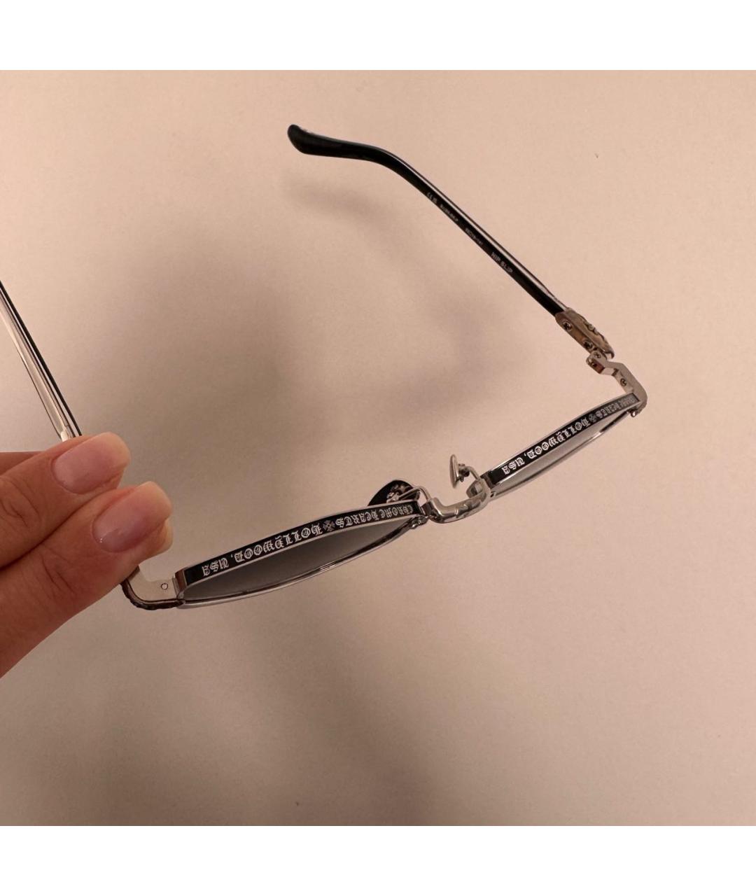 CHROME HEARTS Черные металлические солнцезащитные очки, фото 5