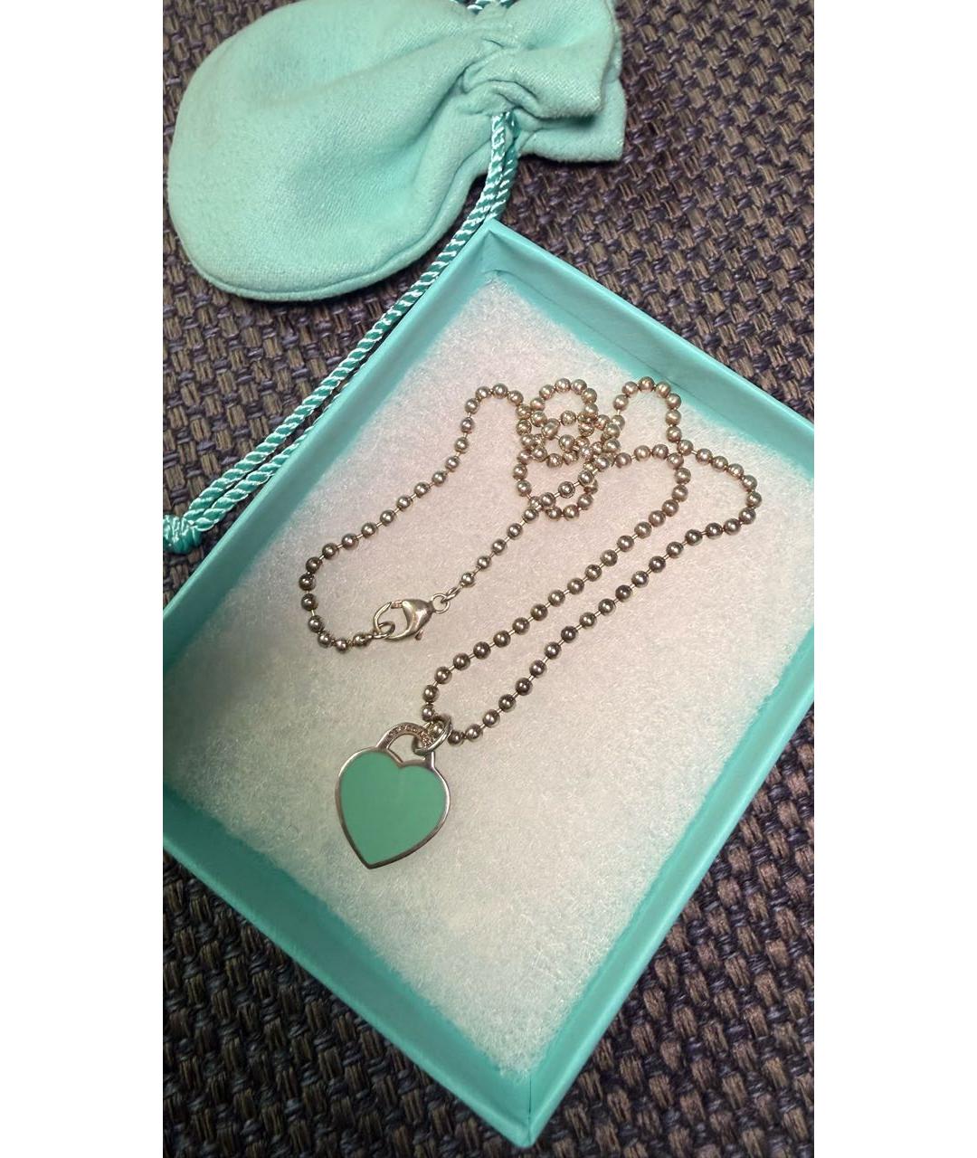 TIFFANY&CO Белая серебряная подвеска, фото 5